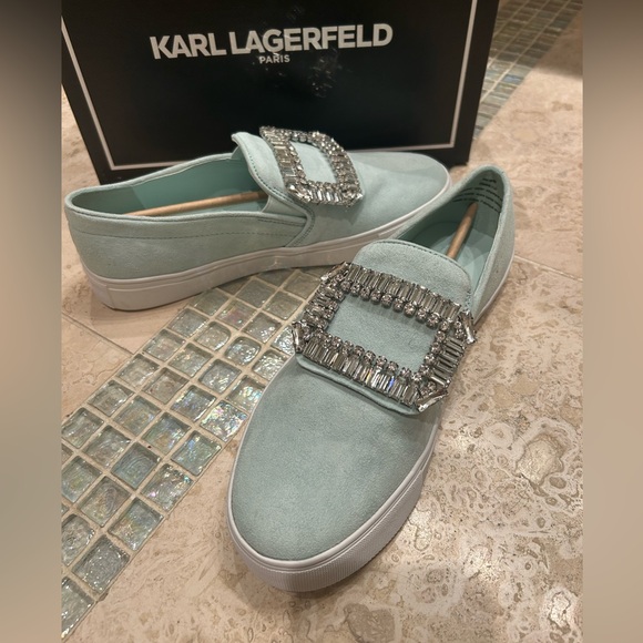 Karl Lagerfeld Kidsuede sneakers with Rhinestones - Picture 3 of 7